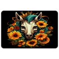 itdsatrgt Unicorn Skull Horse Sunflower Indoor Door Mat, NonSlip