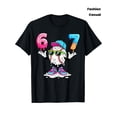 thumbnail image 1 of item picture baseball 67 ice cream drip boys funny meme t shirt for kids boys girls trendy tops short sleeve street style tee casual summer tee must have fashionable tee crew neck print pattern, 1 of 8