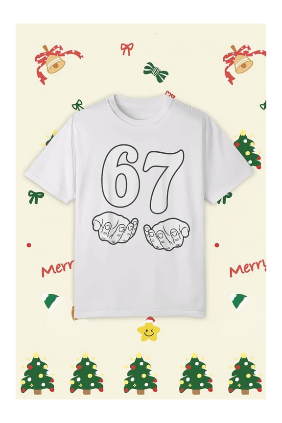 item picture kids gen 7 funny meme t shirt 67 boy girl casual round neck tee number shirts for year round wear machine washable