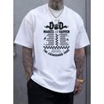 thumbnail image 1 of item picture mens dad themed t shirt dad the tour graphic print short sleeve crew neck casual shirt machine washable suitable for fathers day gift casual attire year round di, 1 of 6