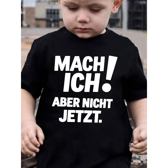 item picture summer boys fashion short sleeve t shirt mach ich aber nicht jetzt letter element cartoon pattern print outdoor casual top ny dx7804
