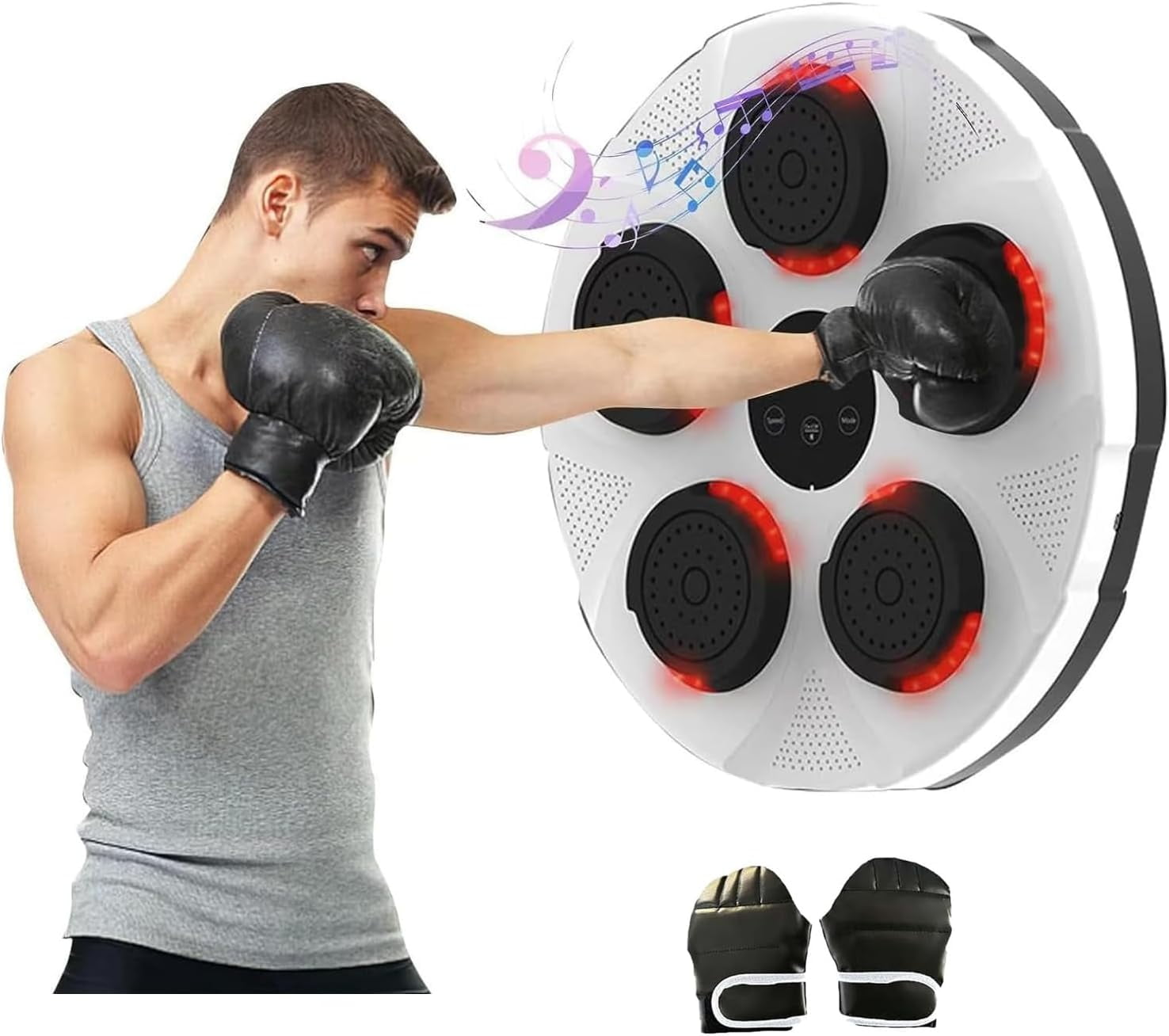  Music Boxing Machine Home Wall Mounted Boxer, Electronic Smart Musical  Boxing Workout Training Punching Equipment Indoor, Boxing Pad Target  Trainer,Black/Blue : Sports & Outdoors