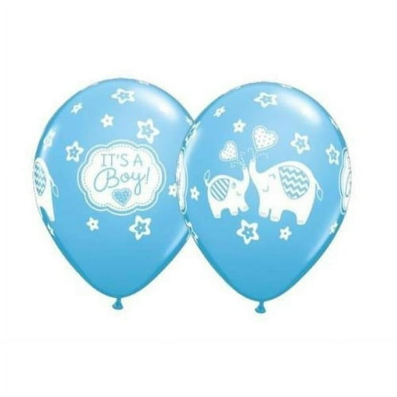 its a boy elephants qualatex 11 inch latex balloons (pale blue, 10 pack)