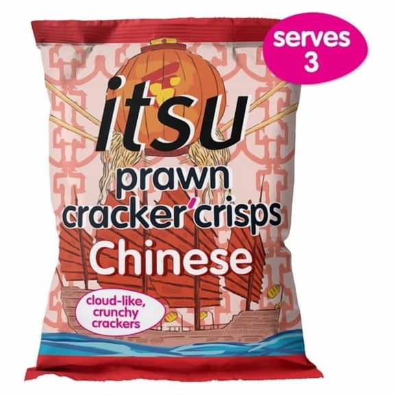 itsu Chinese Hoisin Prawn Cracker Crisps Sharing Bag 60g, British Import (Pack of 6)