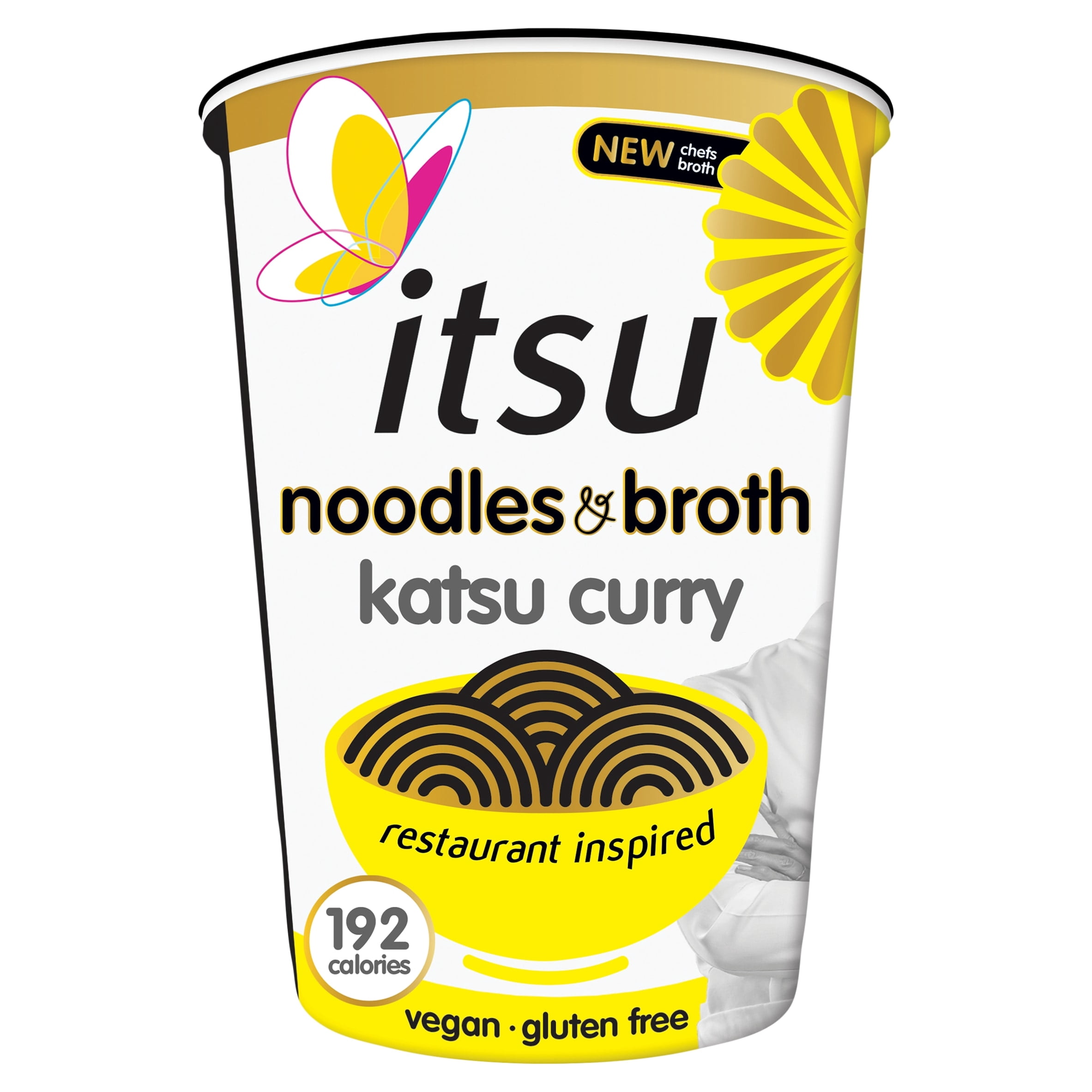 itsu katsu curry instant noodles & broth pot 63g, Imported from Britain