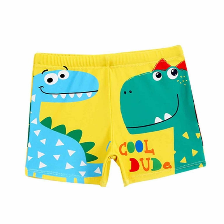 itsun Summer Savings Clearance 2024 Boys Swim Trunks Boys Swimwear Children s Swimsuit Print Bathing Shorts Flat Angle Swim Trunks Yellow 4 5 Years