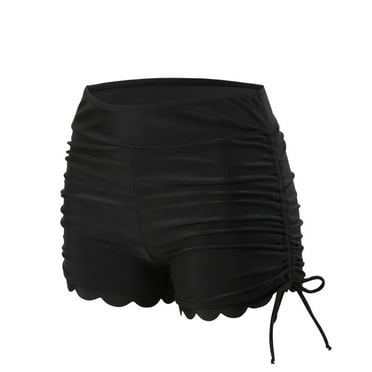 itsun Summer Savings Clearance 2025! Womens Swimsuits, Woman Fashion Solid Swim Comfort Swimming Trunks Black