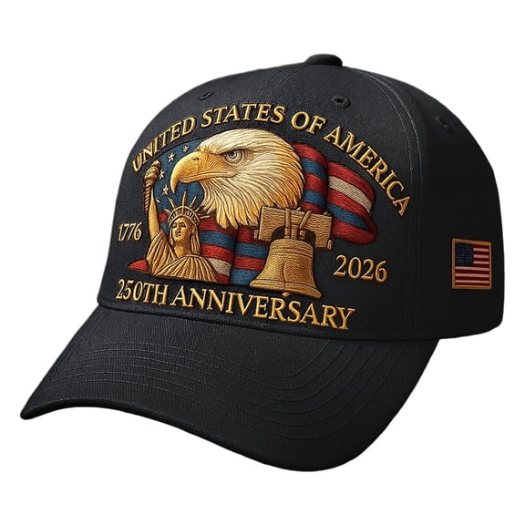 itvber 250 Anniversary Usa Hat,Baseball Hat,250 Year American Anniversary Hat,United States 250th Anniversary Hat Bald Printed Patriotic Baseball Cap For Men Women Multi,America 250 Tribute 1 Pack