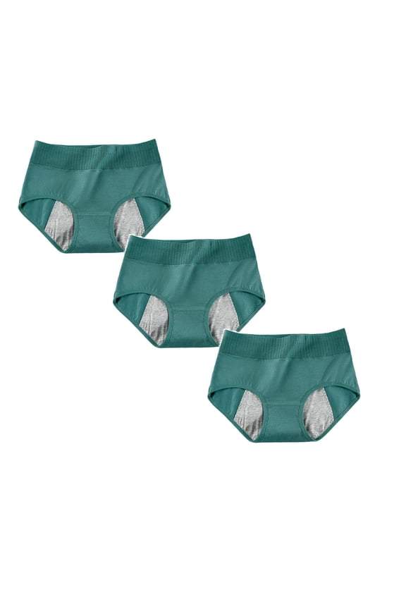 Period Underwear for Women 3 Pack, Leak-proof Reusable High Waisted Briefs Menstrual Panties, Heavy Flow,Postpartum Maternity Panties