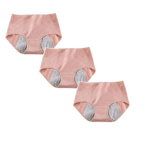 itvber Period Underwear for Women 3 Pack, Leak-proof Reusable High Waisted Briefs Menstrual Panties, Heavy Flow,Postpartum Maternity Panties