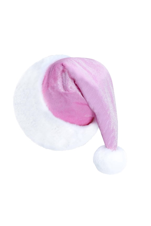 Santa Hat for Adult Christmas Hats Unisex Holiday Red Velvet Double Layer Comfort Xmas Hat Santa Claus Hat for New Year Festive Party 2025 Classic Headwear