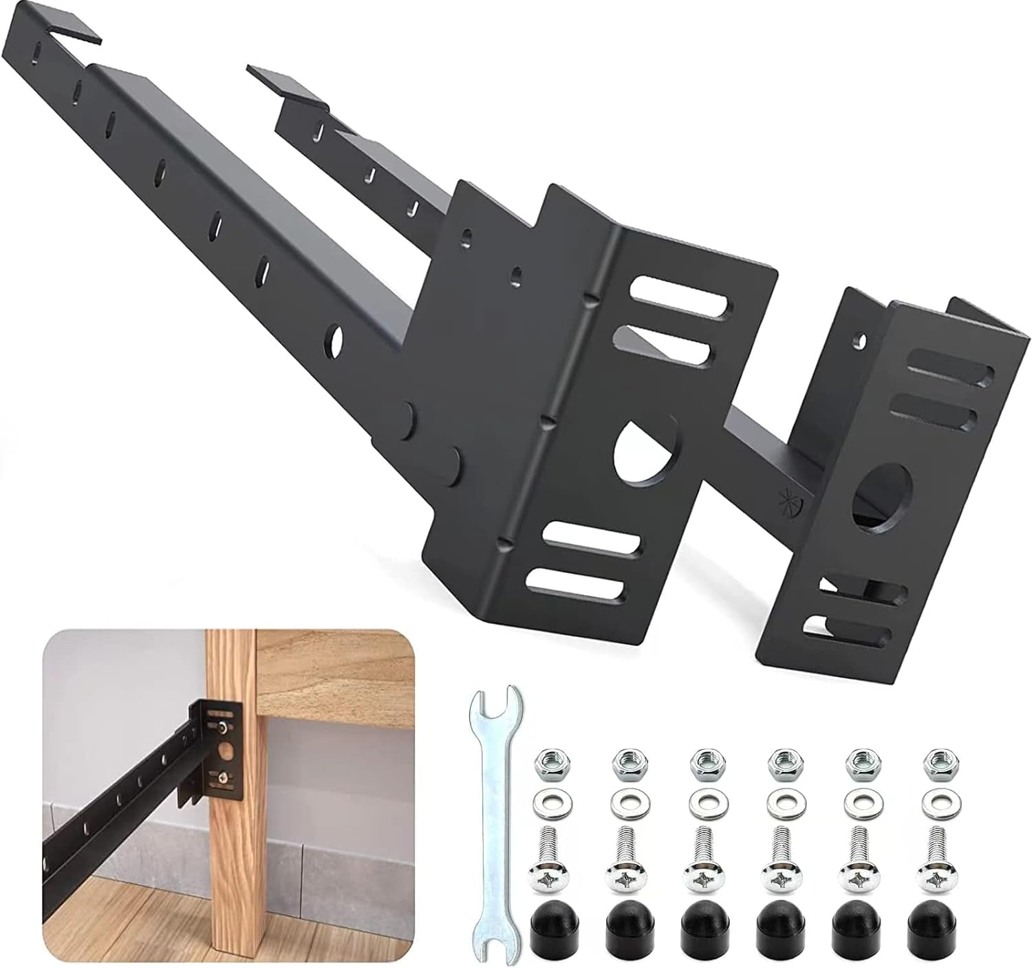 iuhome Bed Frame Footboard Extension Brackets Set Attachment Kit