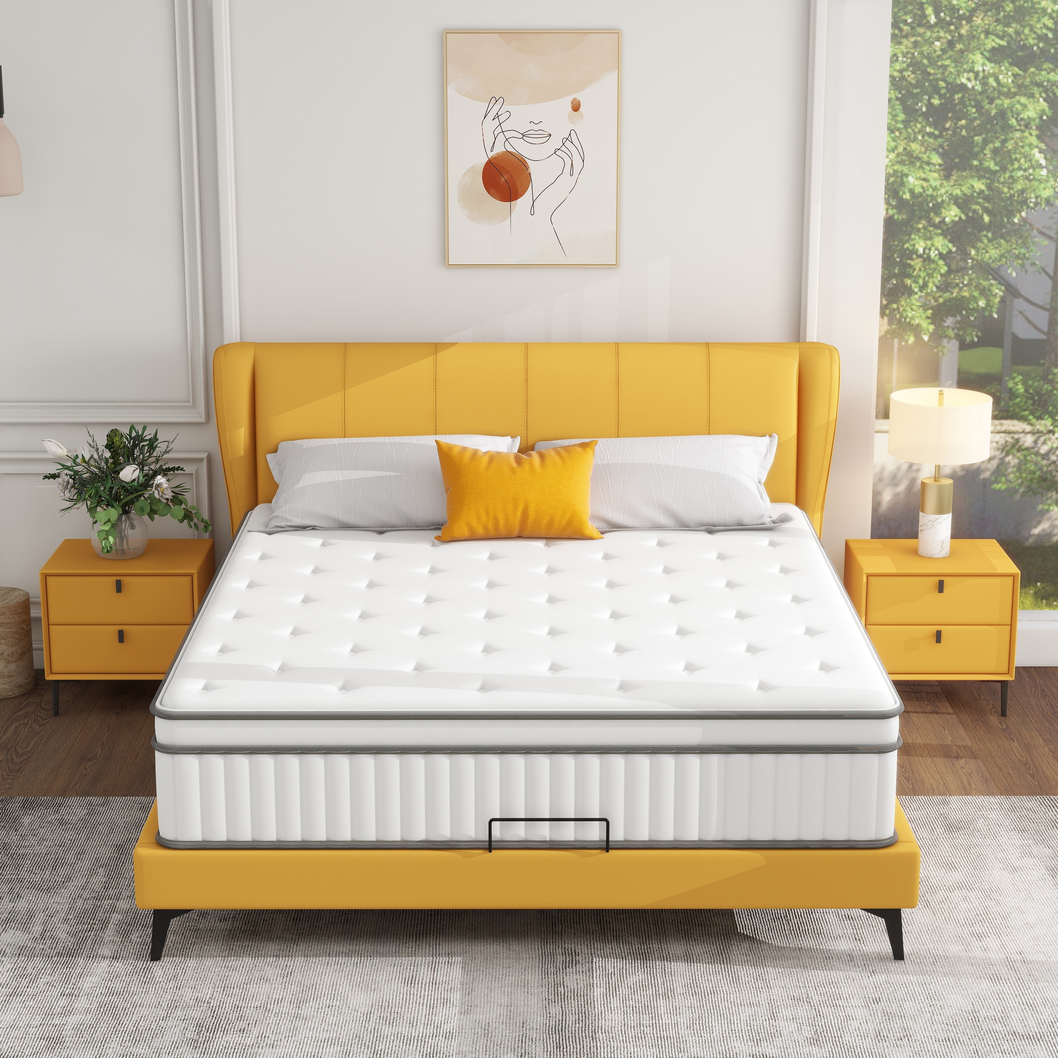 iululu 12 Inch Hybrid Full Mattress,Memory Foam Hybrid 12 Inch Full Size Springs Mattresses, Medium Feel Mattress for Pressure Relief King