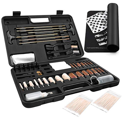 iunio Universal Gun Cleaning Kit?with Mat and Carrying Case?for All Guns, Rifle, Shotgun, Handgun, Pistol, Hunting, Shooting, All Caliber