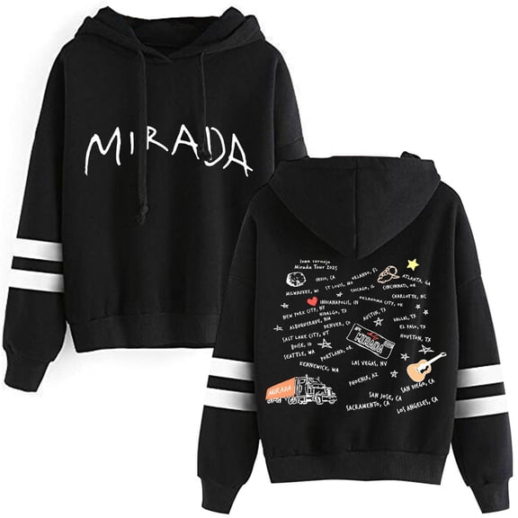 ivan cornejo Miradas Tour 2025  hooded drawstring pocketless  sweatshirt men/women music Sale Para Ser Feliz pullover