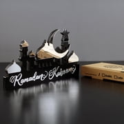 iwa Concept Wooden Acrylic Islamic Tabletop Decor Muslim Gifts Ramadan Kareem Silver