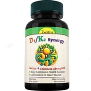 iwalu D3K2 Synergy | Bone, Heart, Immune Balance Support - 5000iu Vitamin D3 & 100mcg K2 for Calcium Absorption & Wellness - NSF Certified and USA Made