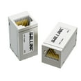 thumbnail image 1 of iwillink 2-Pack Cat6 RJ45 Shielded Coupler, Inline Ethernet Coupler, Female to Female Ethernet Extender Adapter in Sliver, 1 of 5