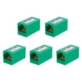 thumbnail image 1 of iwillink 5-Pack RJ45 Cat6 Inline Coupler, Female to Female Ethernet Coupler, RJ45 Coupler for Cat7/Cat6/Cat5e/Cat5 Ethernet Cables, Ethernet Extender Adapter, Green, 1 of 5