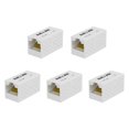 thumbnail image 1 of iwillink 5-Pack RJ45 Cat6 Inline Coupler, Female to Female Ethernet Coupler, RJ45 Coupler for Cat7/Cat6/Cat5e/Cat5 Ethernet Cables, Ethernet Extender Adapter, White, 1 of 5