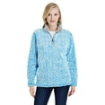 thumbnail image 1 of j. america women's epic sherpa quarter-zip (small, sapphire heather), 1 of 3