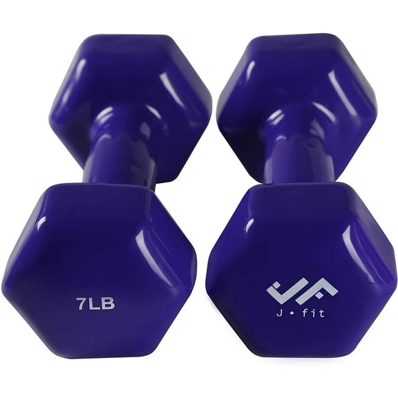 JFIT Dumbbell Pairs or Sets – Neoprene & Vinyl Coated Hand Weights for Home Gym, Strength Training, Aerobics, Cardio Exercise and Fitness