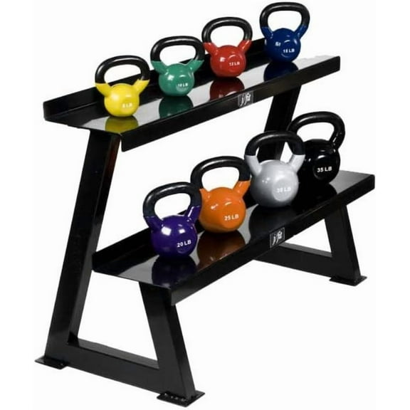 JFIT Kettlebell Rack, Hevy Duty Steel, Black