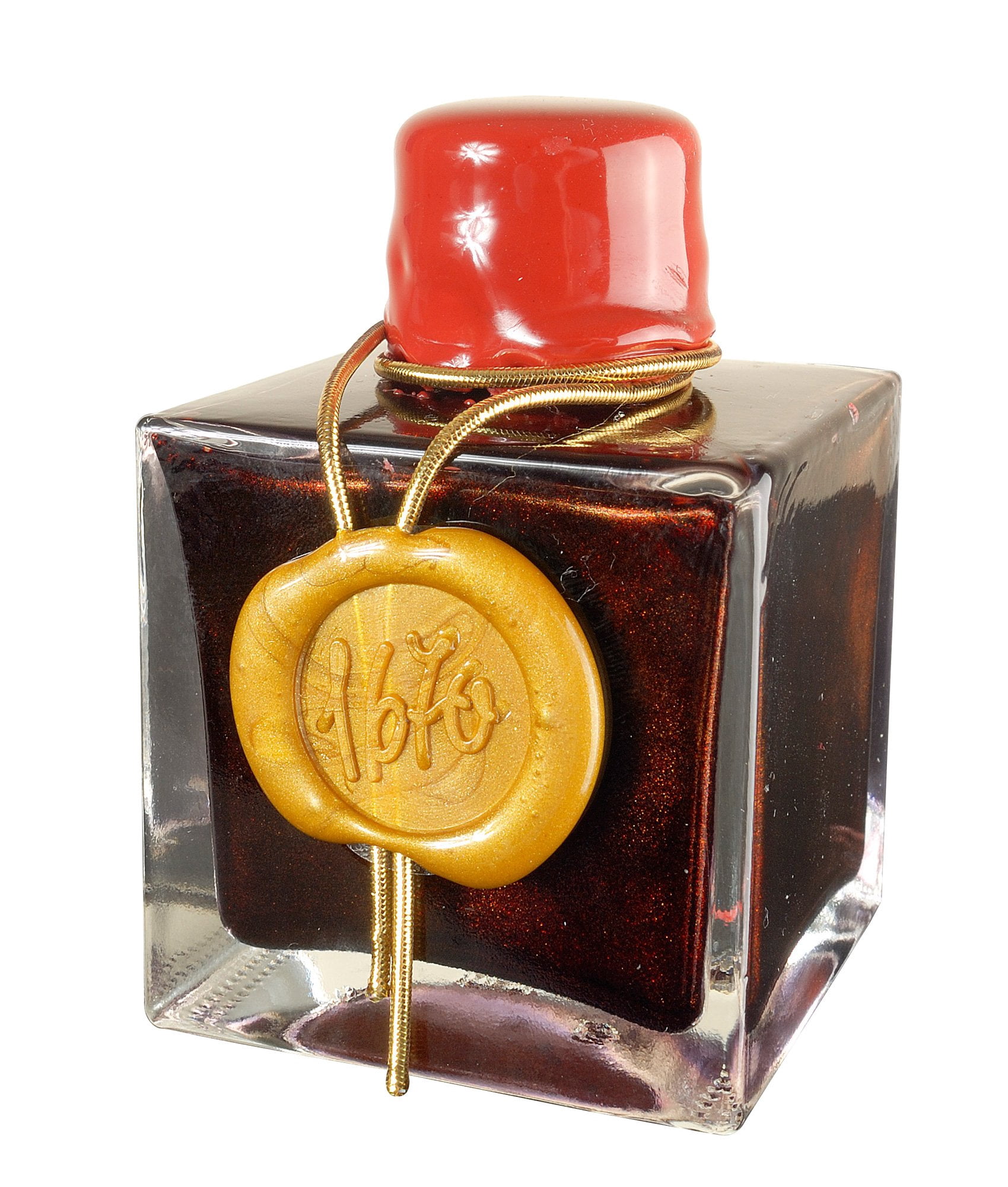 Herbin 1670 Anniversary Ink - Gold Sheen 50ml Bottle - Rouge Hematite