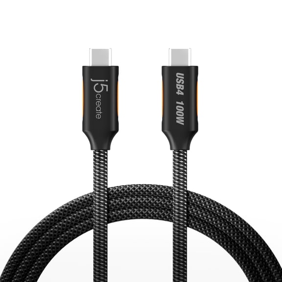 j5create USB4 40Gbps Full-Featured USB-C Coaxial Cable, JUCX27L12