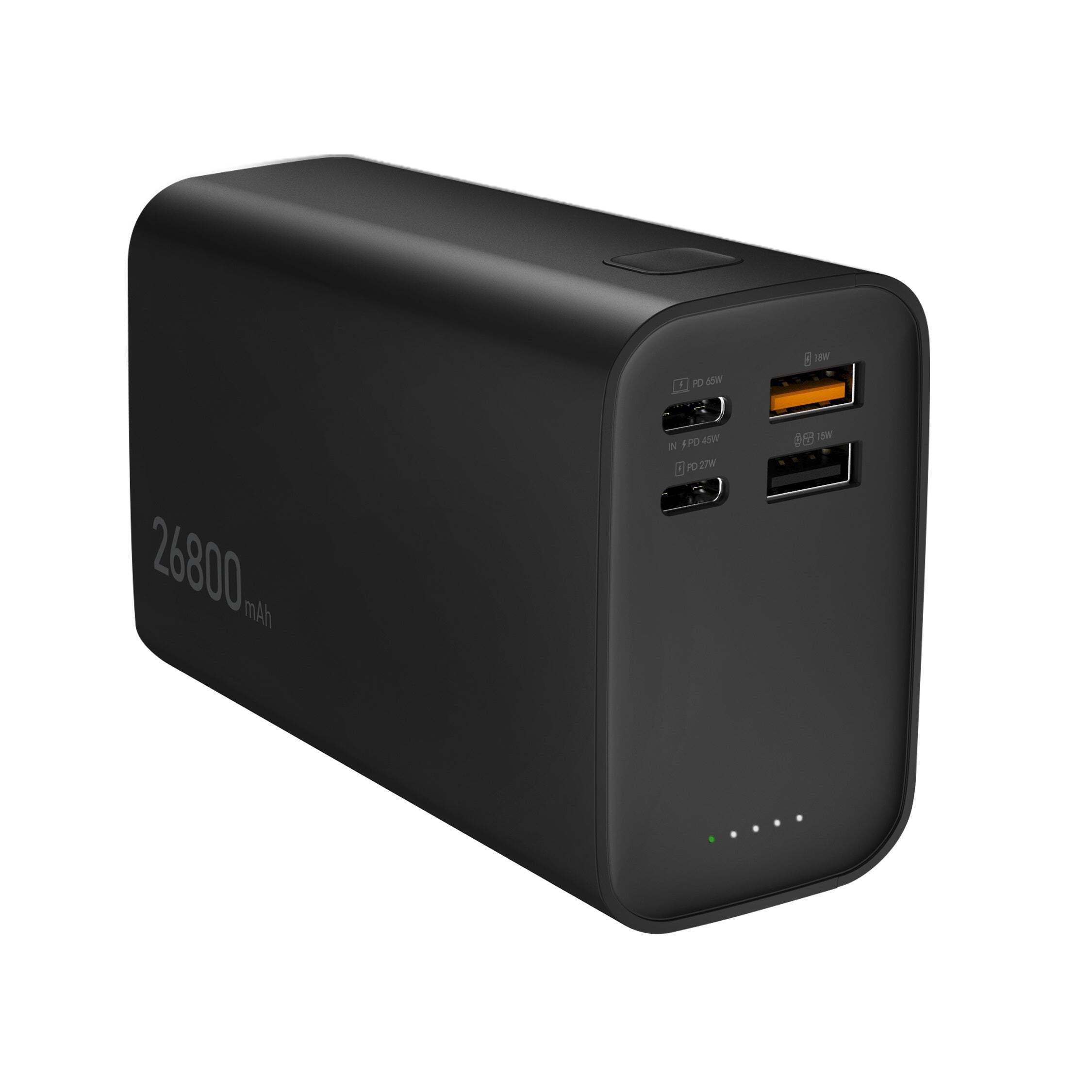 j5create 26800mAh PD 65W 4-Port Power Bank JPB26465 Black