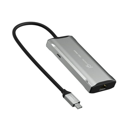 j5create - 4K60 Elite USB-C 10Gbps Travel Dock - Space Grey