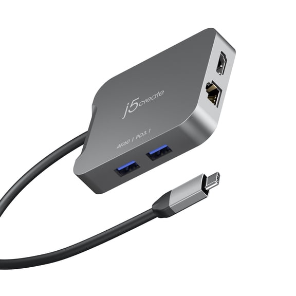j5create 4K60 Elite USB-C Travel Adapter, JCD3191