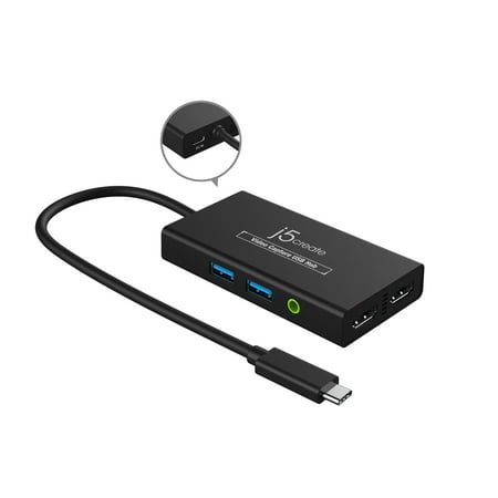 j5create - 6-Port USB-C Hub, (JVA01) - Black