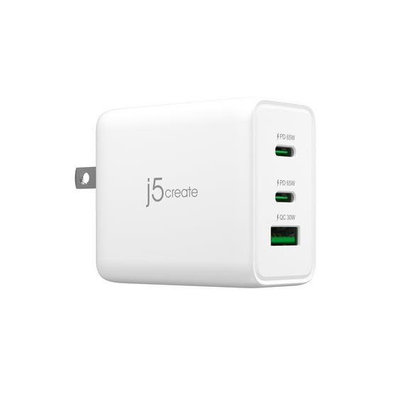 j5create 65W GaN USB-C 3-Port Charger, JUP3365