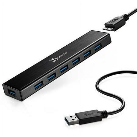 j5create - USB 3.0 7-Port HUB - Black
