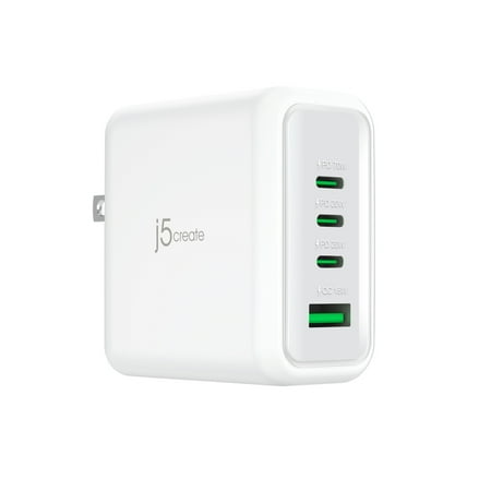 j5create - 70W GaN USB-C 4-Port Charger - White