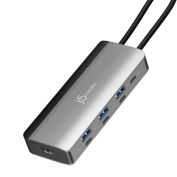j5create Flexible Ports USB-C 4K144 HDMI Hub - Slim 8 in 1, JCD362