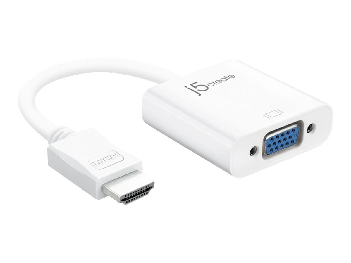 j5create HDMI to VGA Audio/Video Adapter White (JDA213)