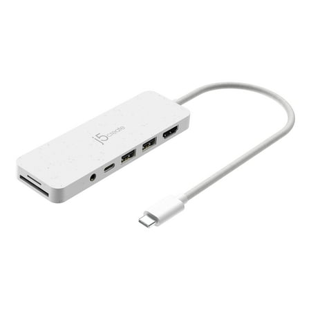 j5create - USB-C  Multi-Port Hub with Power Delivery - White