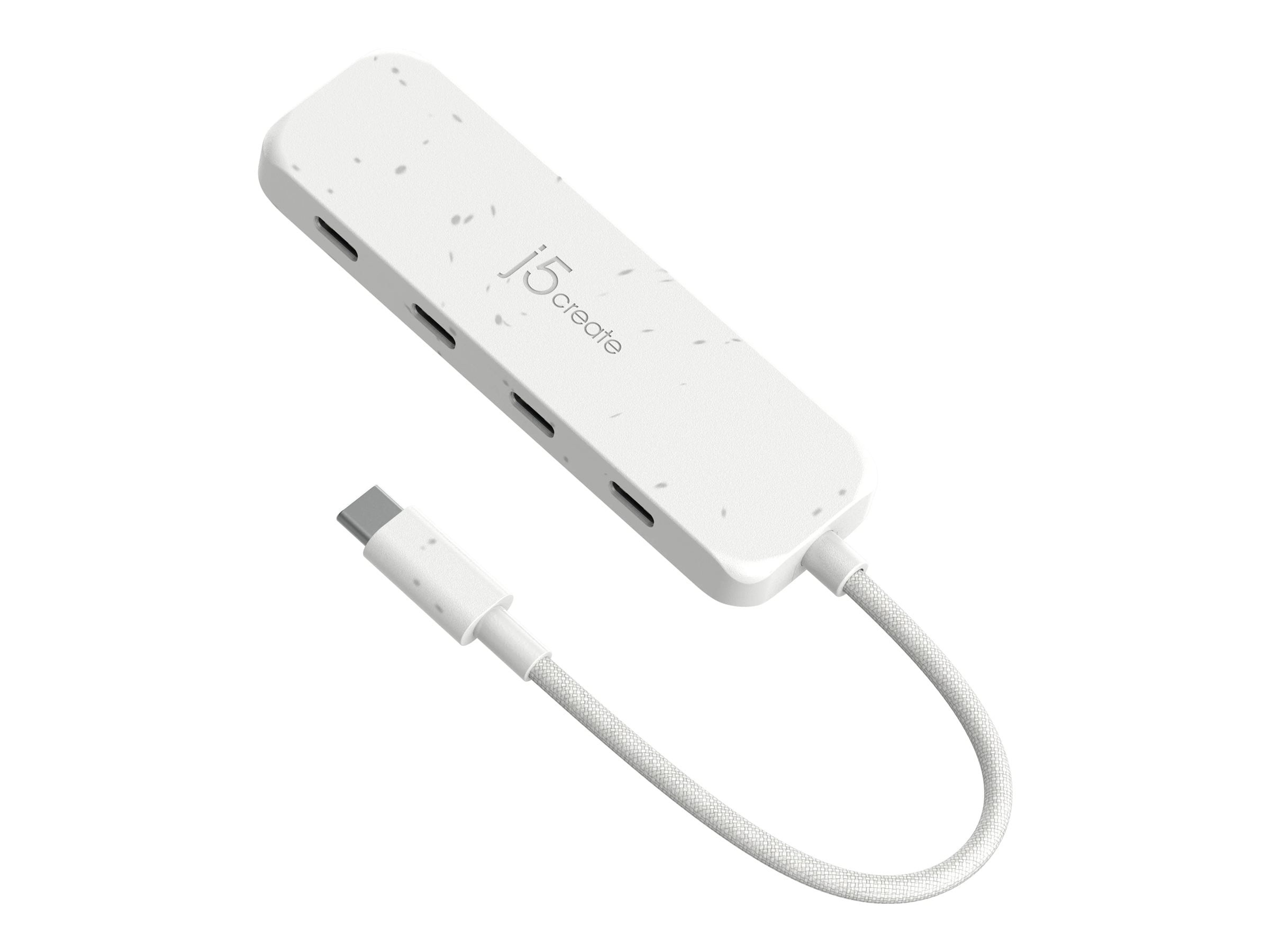 j5create Eco-Friendly 4-Port USB Type-C Hub Pure White (JCH345EW)