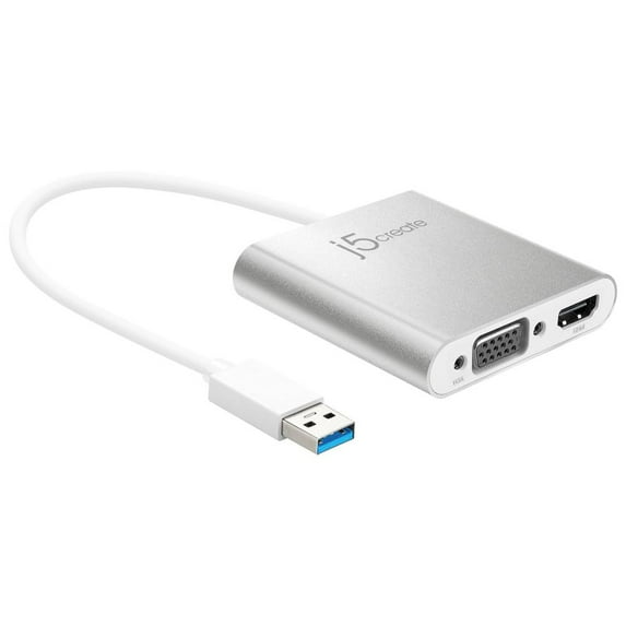 j5create JUA360 USB 3.0 to Dual VGA HDMI Multi Monitor Adapter