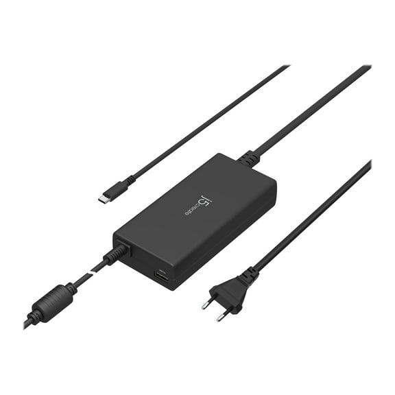 j5create JUP2290C - USB-C power adapter - AC 100-240 V - 100 Watt - output connectors: 2 - North America - black