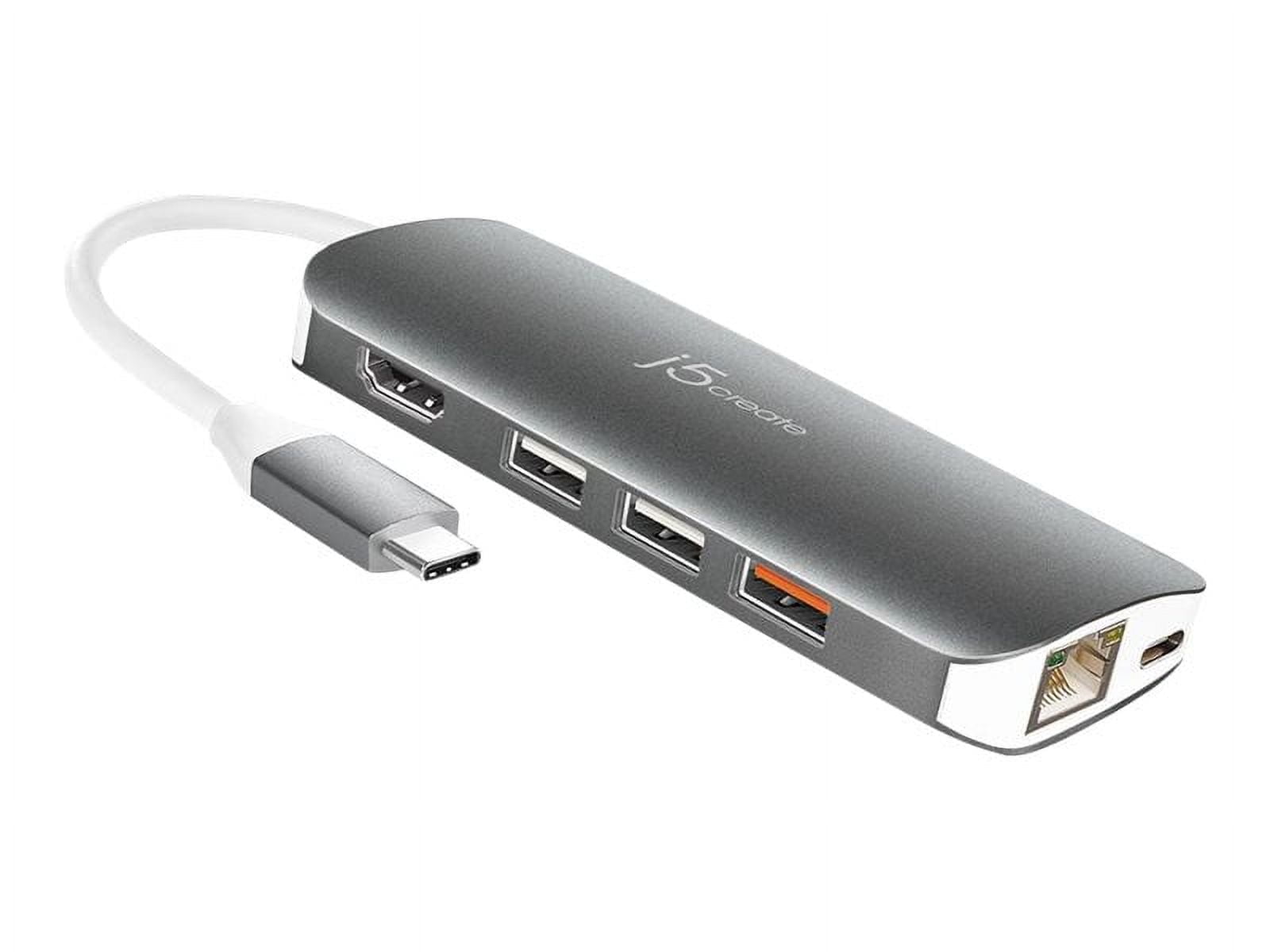 j5create JCD384 - Docking station - USB-C - VGA, HDMI - GigE