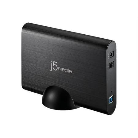 j5create - Hard Drive Enclosure for 3.5" SATA Hard Drives - Black