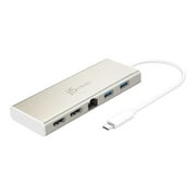 j5create JCD381 USB-C Mini Dock- Type C Hub with 2X 4K HDMI, 2X USB 3.0, Ethernet, Power Delivery 2.0