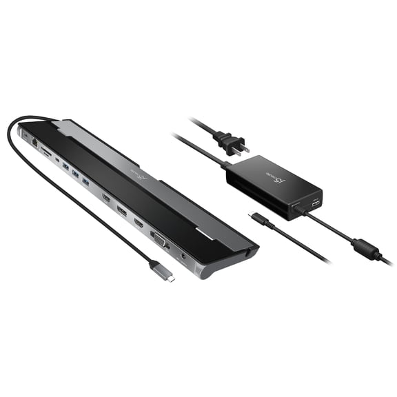 j5create USB-C Triple Display Docking Station with 100W PD Adapter, JCD543P