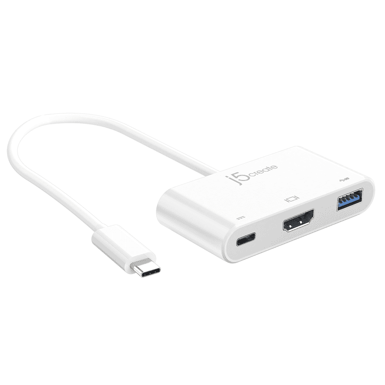 j5create USB-C to HDMI & USB Type-A with Power Delivery, JCA379EW