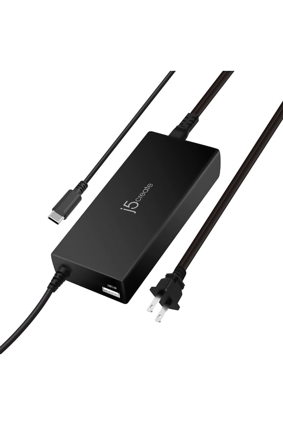 j5 100w USB-C Super Electronic Charger with Type-A port for MacBook, Nintendo Switch, iPad, iPhone, Android phones, USB-C laptops, JUP2290