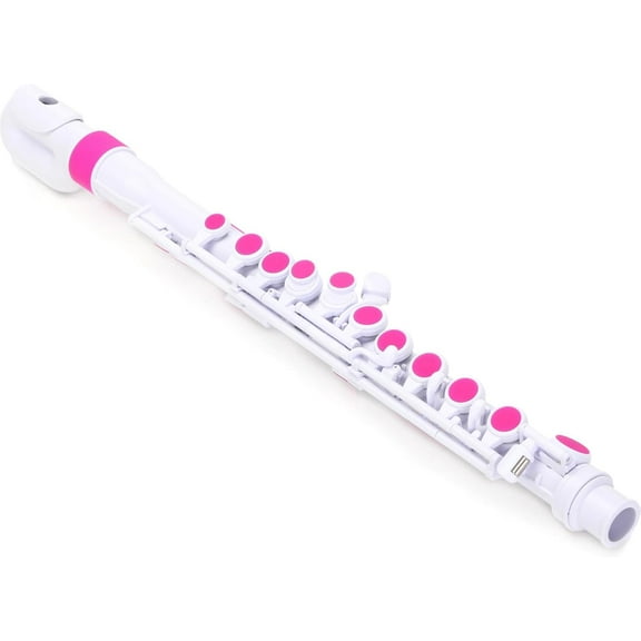 jFlute 2.0 C Flute - Plastic, White/Pink, Suitable for Beginners to Advanced Players
