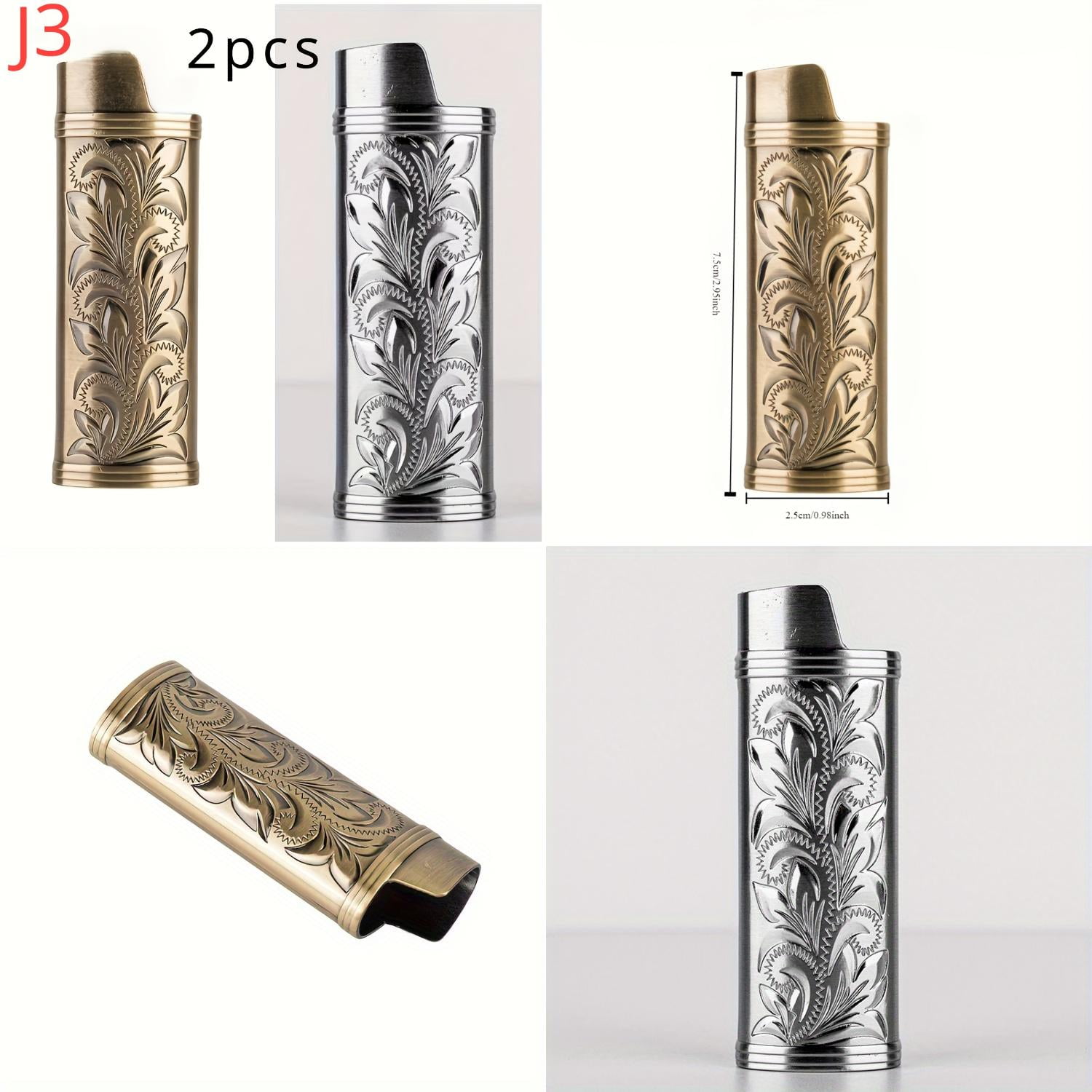 Lighter Case Mirror Metal For Bic Lighter Mini J5 J25 With